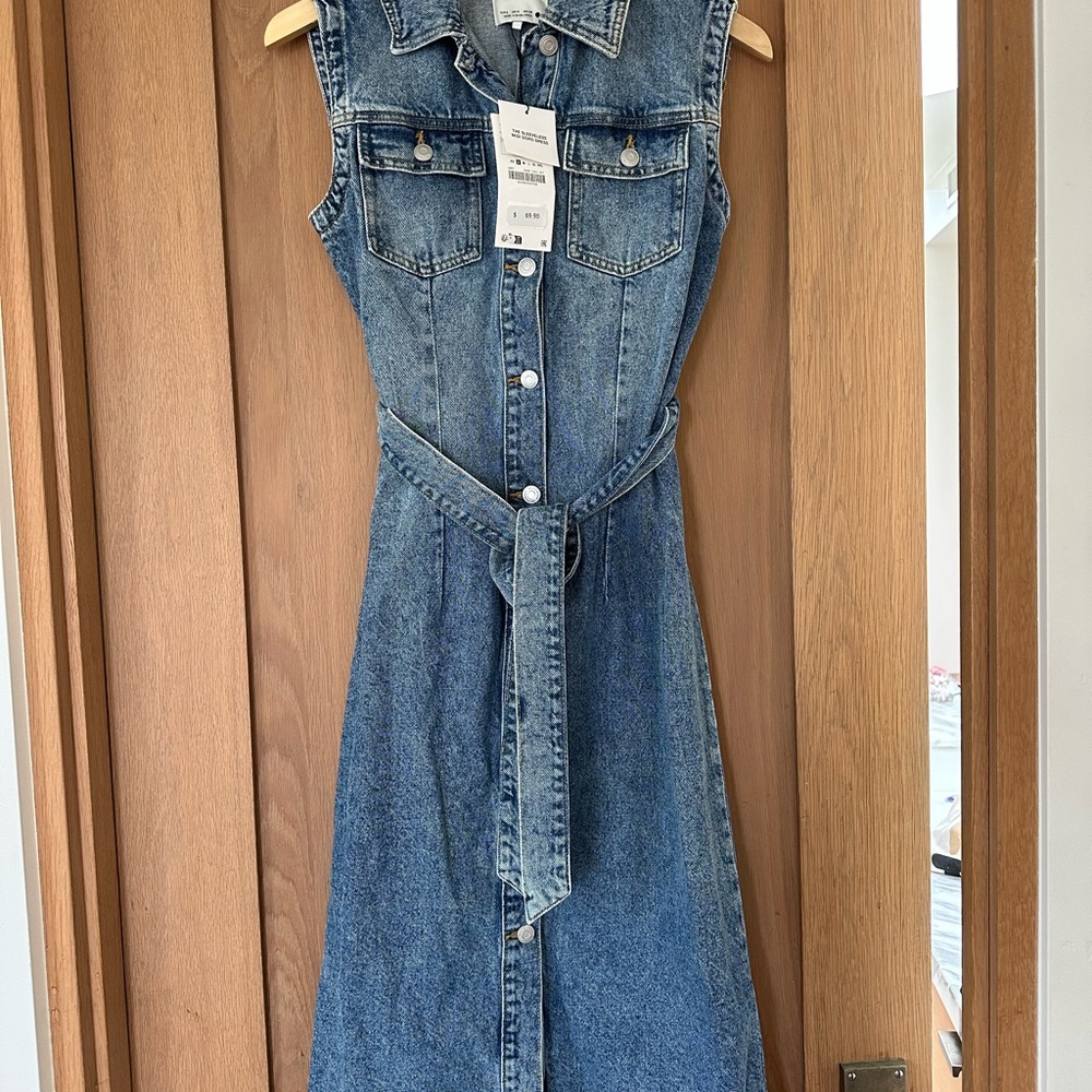 NWT Zara Denim Sleeveless Doro Dress Size Small! - Picture 7 of 11